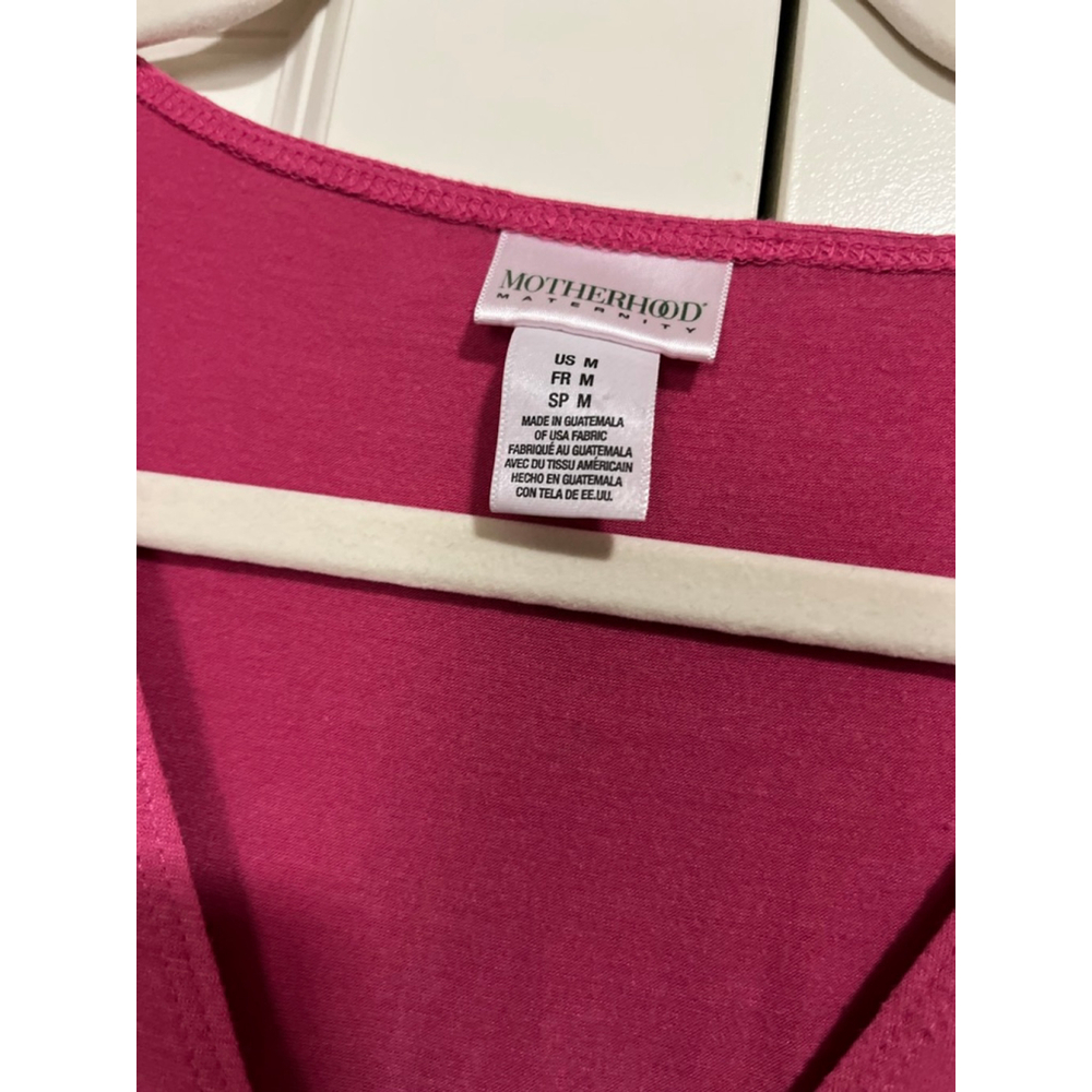 EUC Women's Motherhood Maternity Red V-Neck Short Sleeve Dress Size M - Picture 8 of 8